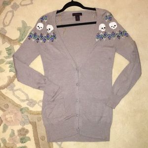 Skull beaded cardigan